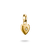 Pendentif cœur doré avec étoile et pierre claire, à passant
