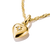 Pendentif cœur doré avec étoile et pierre scintillante, à passant pour collier