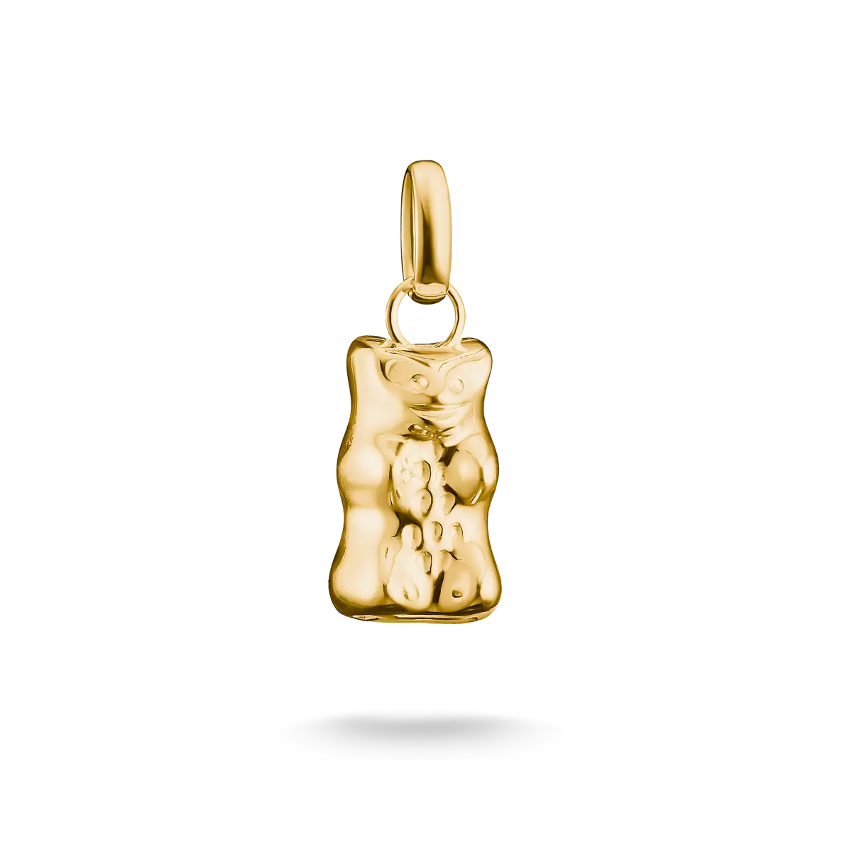 Pendentif Charm ours en or plaqué argent, avec passant
