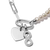 Pendentif breloque en argent avec symbole infini, combiné à un pendentif cœur.