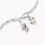 Pendentif breloque sur bracelet à maillons : perle, motifs Snoopy/Woodstock