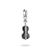 Breloque Connect argentée avec motif violoncelle et détail en zircone cubique