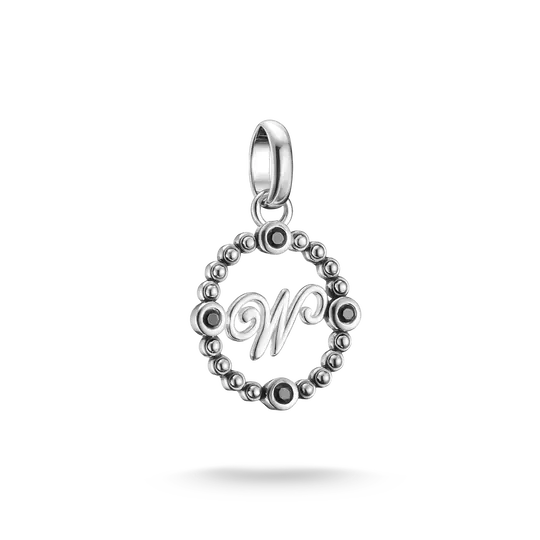 Pendentif THOMAS SABO Connect en argent avec bordure ronde en zircone