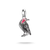 Charm Connect Corbeau en argent sterling 925 avec accent en zircone rouge