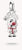 Pendentif en argent 925 avec motif renne, émaillé rouge et rose