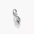 Pendentif breloque en argent, ovale avec gaufrage en relief, vue latérale