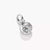 Pendentif breloque en argent avec motif de patte stylisé et passant rond