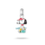 Pendentif Snoopy en argent avec détails colorés et passant
