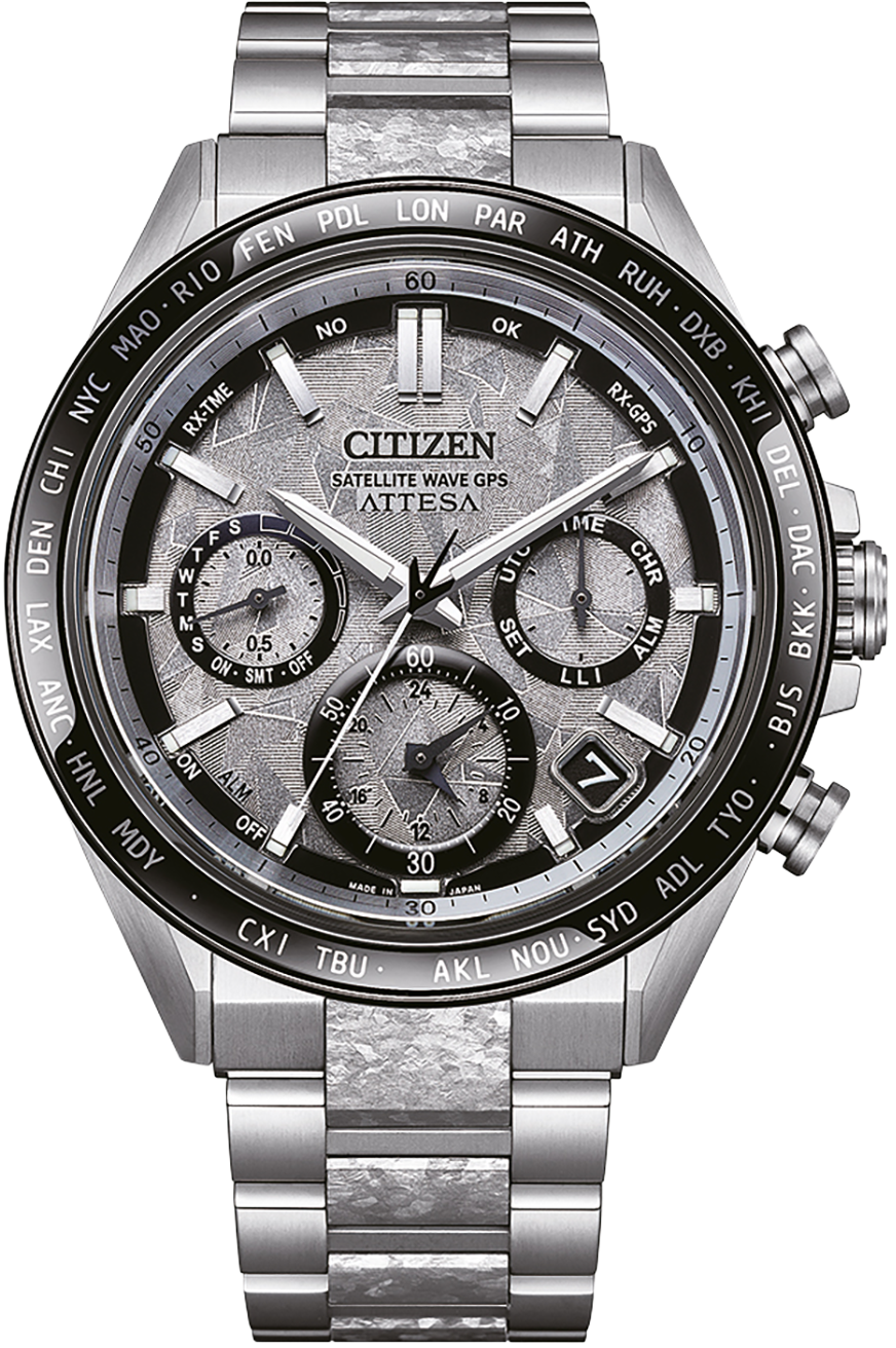 Montre Citizen Attesa CC4076-65A pour homme • GPS Satellite Wave • Super Titanium