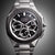 Montre Citizen pour homme : cadran noir, sous-cadrans chronographes, bracelet en métal