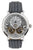 Montre homme avec bracelet en cuir noir et cadran rond squelette avec chiffres romains
