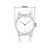 Vue de face : montre ronde pour homme, cadran blanc, largeur 42 mm
