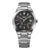 Casio Edifice Herren-Automatikuhr mit silbernem Edelstahlband und schwarzem Zifferblatt