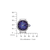 Montre ronde pour femme avec cadran bleu, index diamants et bracelet en acier inoxydable