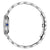 Montre pour femme en acier inoxydable, profil latéral : maillons du bracelet avec lunette et couronne