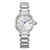 Citizen Damenuhr: silberfarbenes Armband, rundes Zifferblatt mit römischen Zahlen und Eco-Drive