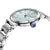 Damenuhr von Citizen Eco-Drive mit blauem Drücker, grünes Zifferblatt, Edelstahl.