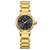Citizen Damenuhr mit goldfarbenem Band, schwarzem Zifferblatt und Eco-Drive