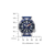 Armbanduhr mit blauem Zifferblatt, Edelstahlgehäuse und blauem Silikonarmband