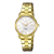 Citizen Damenuhr mit goldfarbenem Metallarmband, weißem Zifferblatt und Datumsanzeige