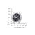 Montre pour femme avec cadran noir et bracelet en métal argenté, couronne à droite