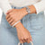 Bracelet de montre Citizen pour femme au poignet, bracelet en acier inoxydable argenté et cadran marron