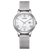 Citizen Damenuhr mit silbernem Milanaise-Armband, weißem Zifferblatt und Eco-Drive