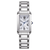 Montre bracelet femme Citizen : bracelet en acier inoxydable argenté, cadran rectangulaire à chiffres romains