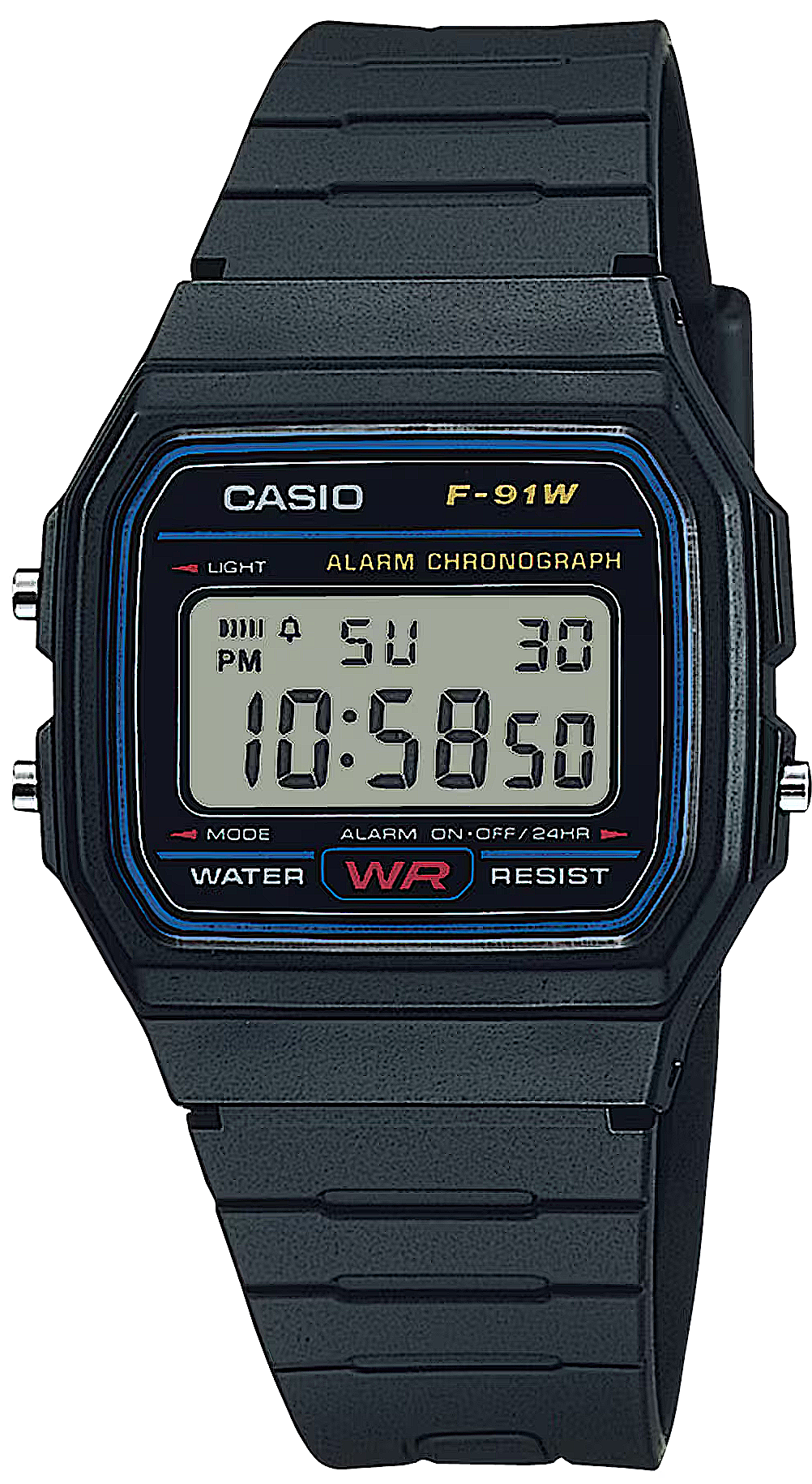 Casio Collection F-91W-1YEG Montre • Design rétro emblématique • Chronomètre précis