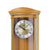 Pendule murale avec cadran rond (AMS) et chiffres romains, boîtier en bois, façade en verre