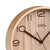 Horloge de table radio-pilotée avec cadran en bois de hêtre, inscription AMS et chiffres marron