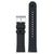 Bracelet de montre homme avec boucle : bracelet en silicone noir avec rangée de trous et gaufrage