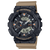 Casio G-Shock Herrenarmbanduhr: schwarzes Zifferblatt, digitale Anzeige, beiges Band