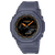 G-Shock Herrenuhr mit blauem Armband, analog-digitalem Display und orangefarbenen Markierungen