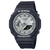 Casio G-Shock Herrenuhr mit dunkelgrauem Gehäuse, silbernem Zifferblatt und digitaler Anzeige.