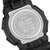 Casio G‑Shock Edelstahlfarbene Gehäuse-Rückseite mit Prägung und Schrauben