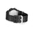 Schwarzes Uhrenarmband mit Dornschließe und Metallöse