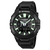 G‑SHOCK Sportuhr mit schwarzem Armband, grünem Lichtrahmen am Zifferblatt und Digitaluhr