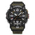 Casio G-Shock Mudmaster Herrenuhr mit Digitalanzeige, schwarzer Lünette und olivem Band