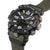 Casio G-Shock Mudmaster Herrenuhr aus der Seitenansicht mit olivem Kunstharzband