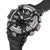 G-SHOCK Mudmaster Herrenuhr schräg, schwarze Lünette, silberne Drücker, Digitalzeit am Display