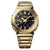 Herren-Uhr G-Shock von Casio mit goldfarbener Metalllünette und schwarzem Zifferblatt