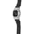 Casio G-Shock Herrenuhr Seitenansicht mit schwarzem Resinband und silbernem Gehäuse