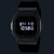 Casio G-Shock Herrenuhr, dunkles Display mit invertierten Ziffern; schwarzes Resinband