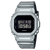 G-Shock Herrenuhr mit silberner Edelstahl-Lünette und schwarzem Digitaldisplay