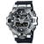 Casio G-Shock GM-700 Uhr, silbernes Gehäuse mit schwarzem Armband und Digitalanzeige