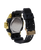 G‑SHOCK Herrenarmbanduhr: Rückansicht mit goldfarbenen Akzenten und schwarzem Band