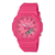 G‑SHOCK Damenarmbanduhr, pinkes Gehäuse aus Resin, rundes Zifferblatt