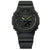 G-Shock-Armbanduhr für Damen, schwarze Kunststoff-/Harzoptik, Zifferblatt mit neonfarbenen Linien