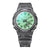 Casio G-Shock Damenarmbanduhr mit grünem Zifferblatt und transparentem Armband
